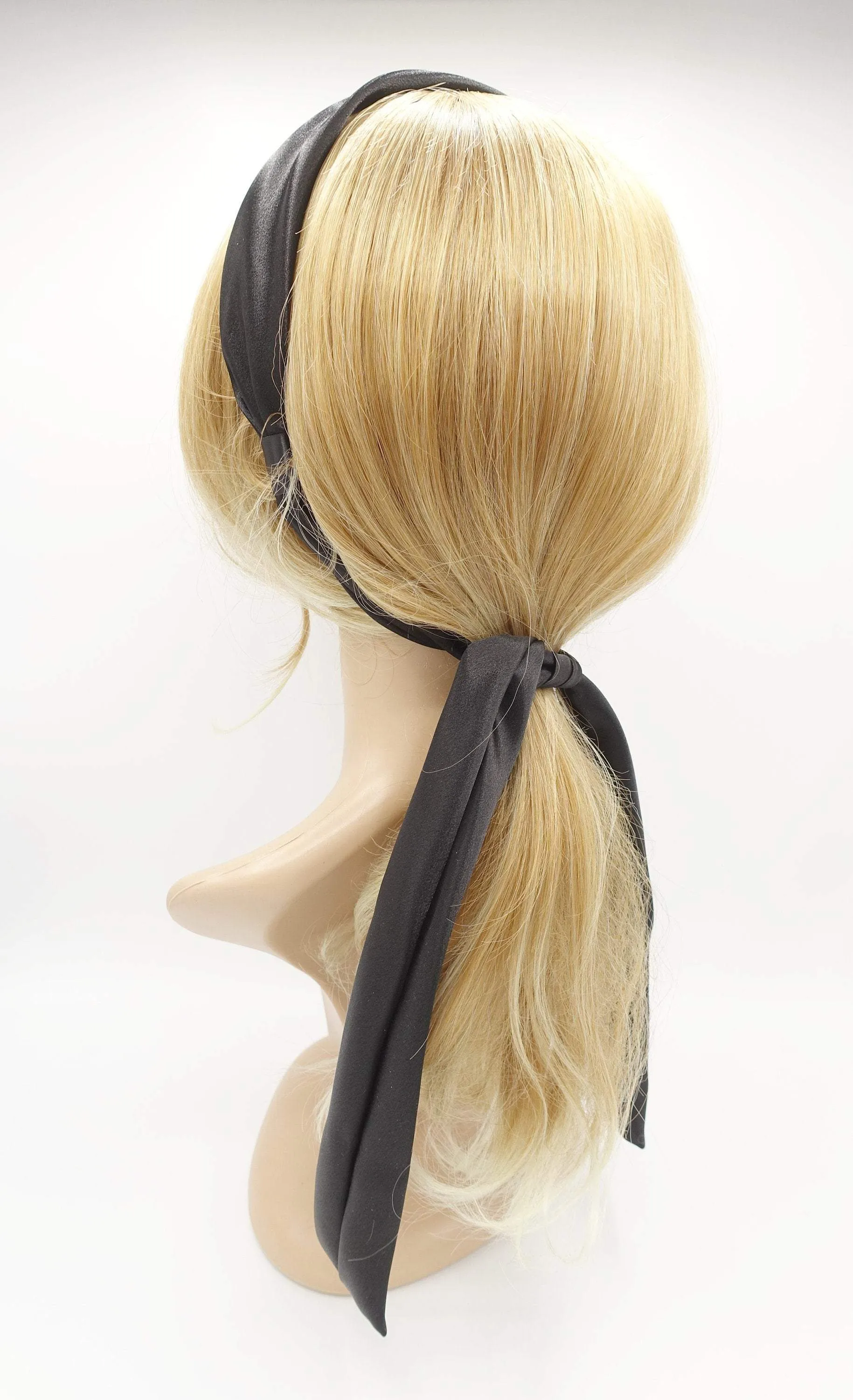 satin tail knot headband multi-style hairband for women