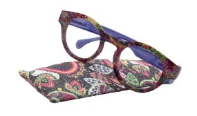 Selena Premium Reading Glasses High End Readers  1.25 ..  3.00  4.00 (Blue) Round Optical Frames. NY Fifth Avenue.