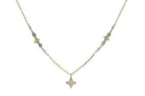 Shani Labradorite Beaded Star pendant Necklace