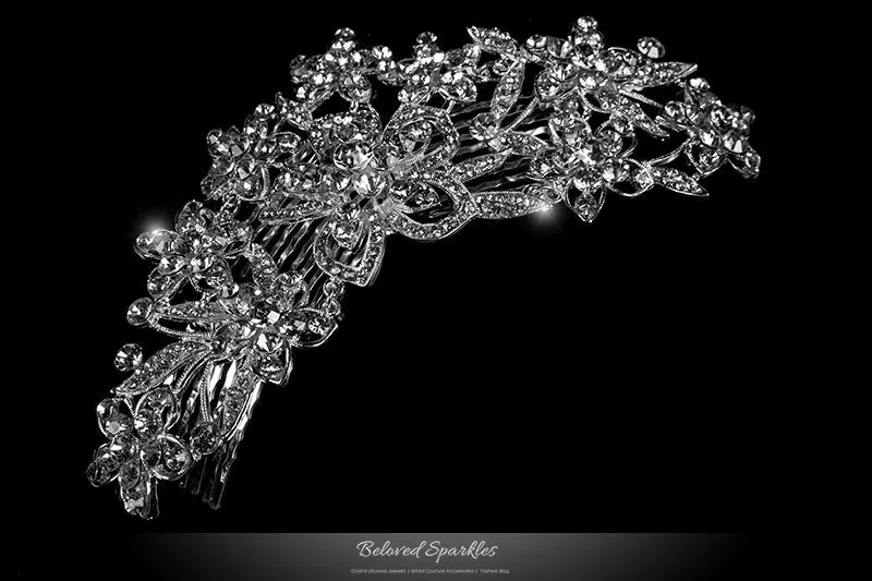 Sheri Vintage Cascade Flower Hair Comb | Crystal