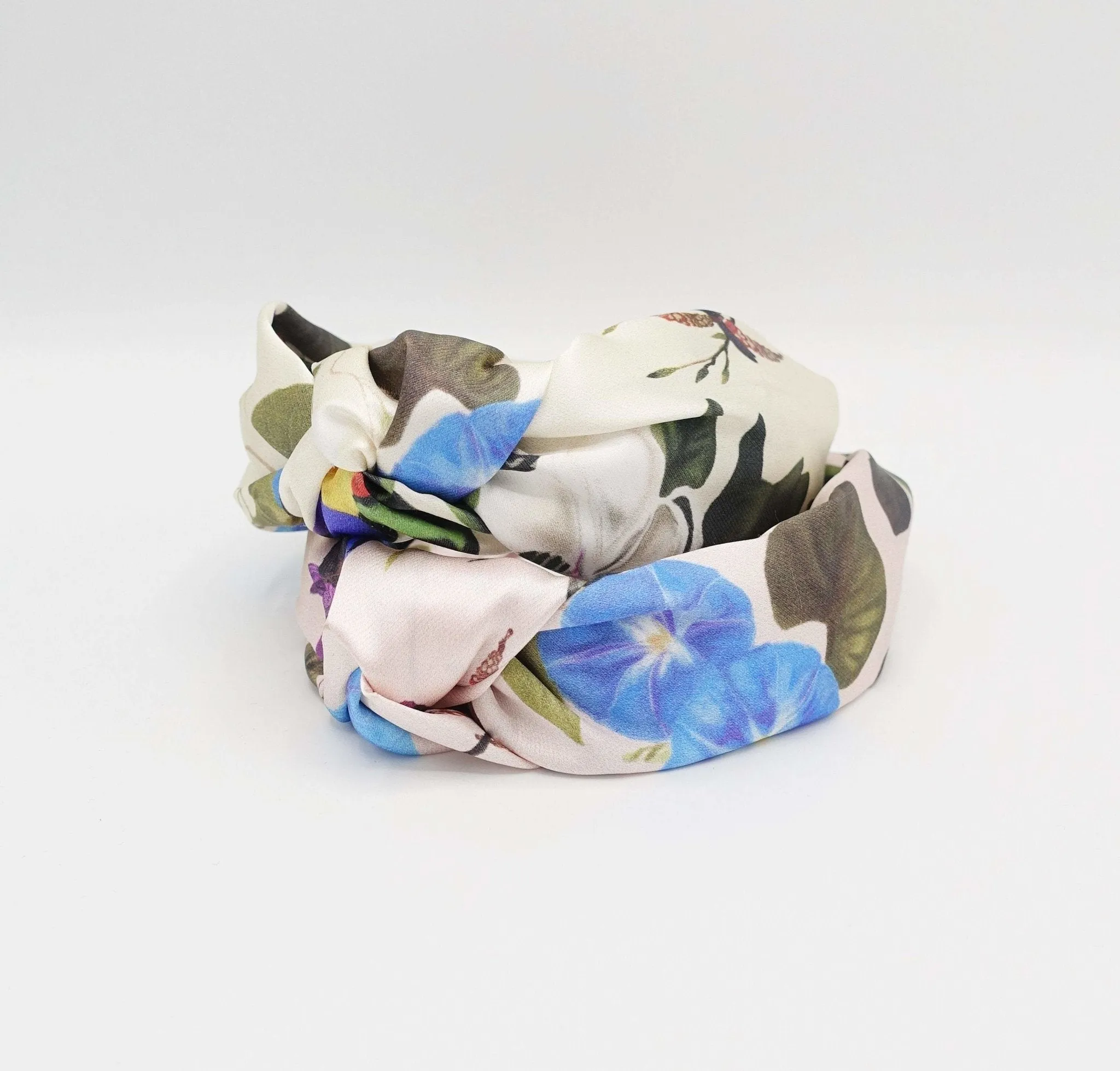 silk headband flower print knot hairband luxury hair accessory for women