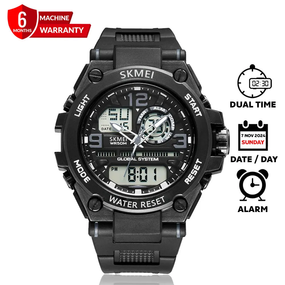 SKMEI 1426 Dual Time Rubber Chain Sports Watch