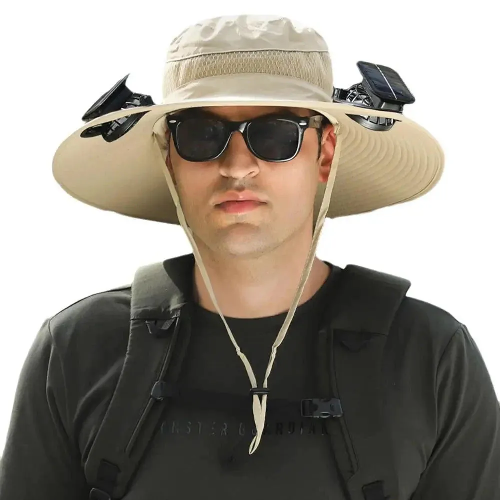 Solar Fan Outdoor Hat for Gardening & Adventures