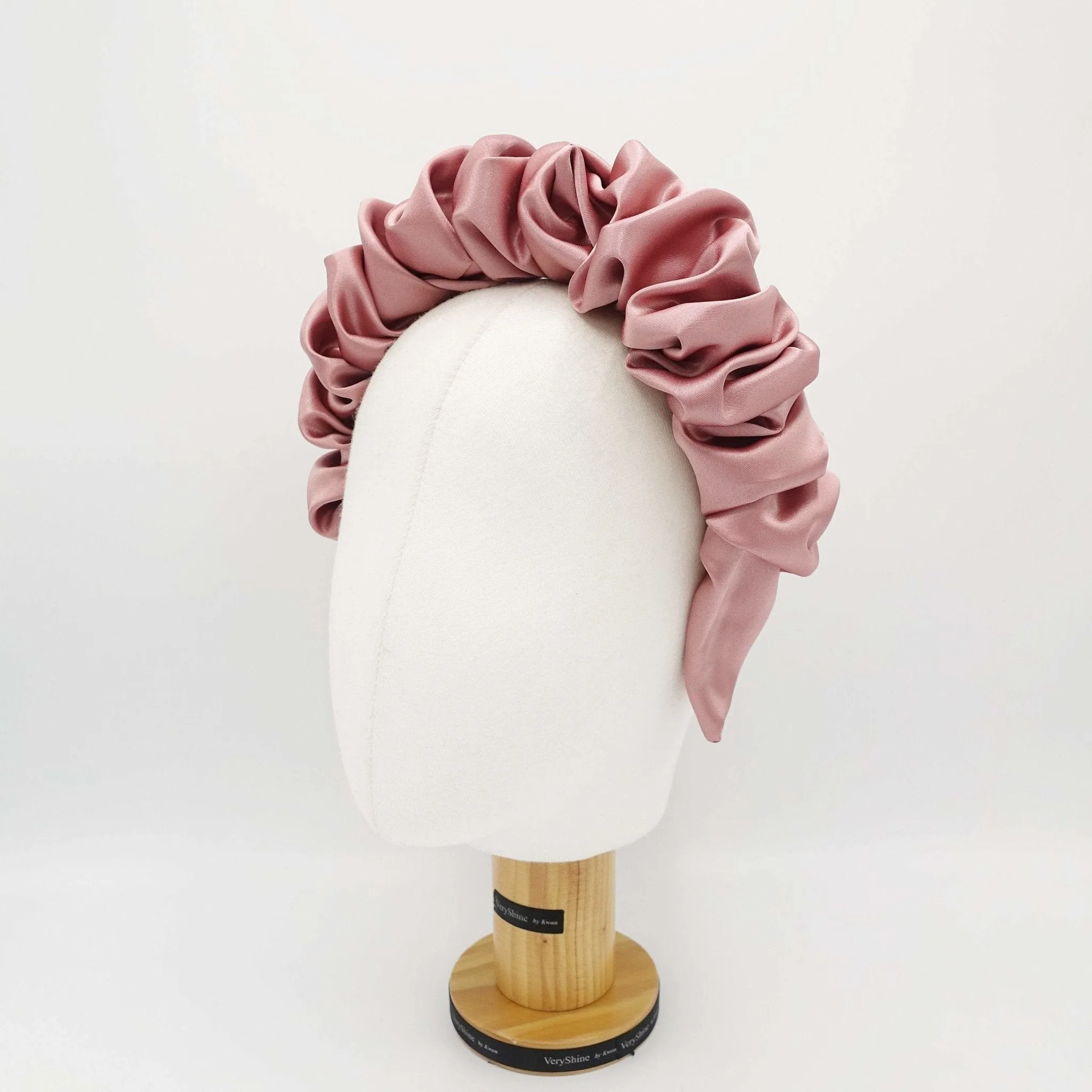 solid satin volume wave headband stylish hairband women hair accessories