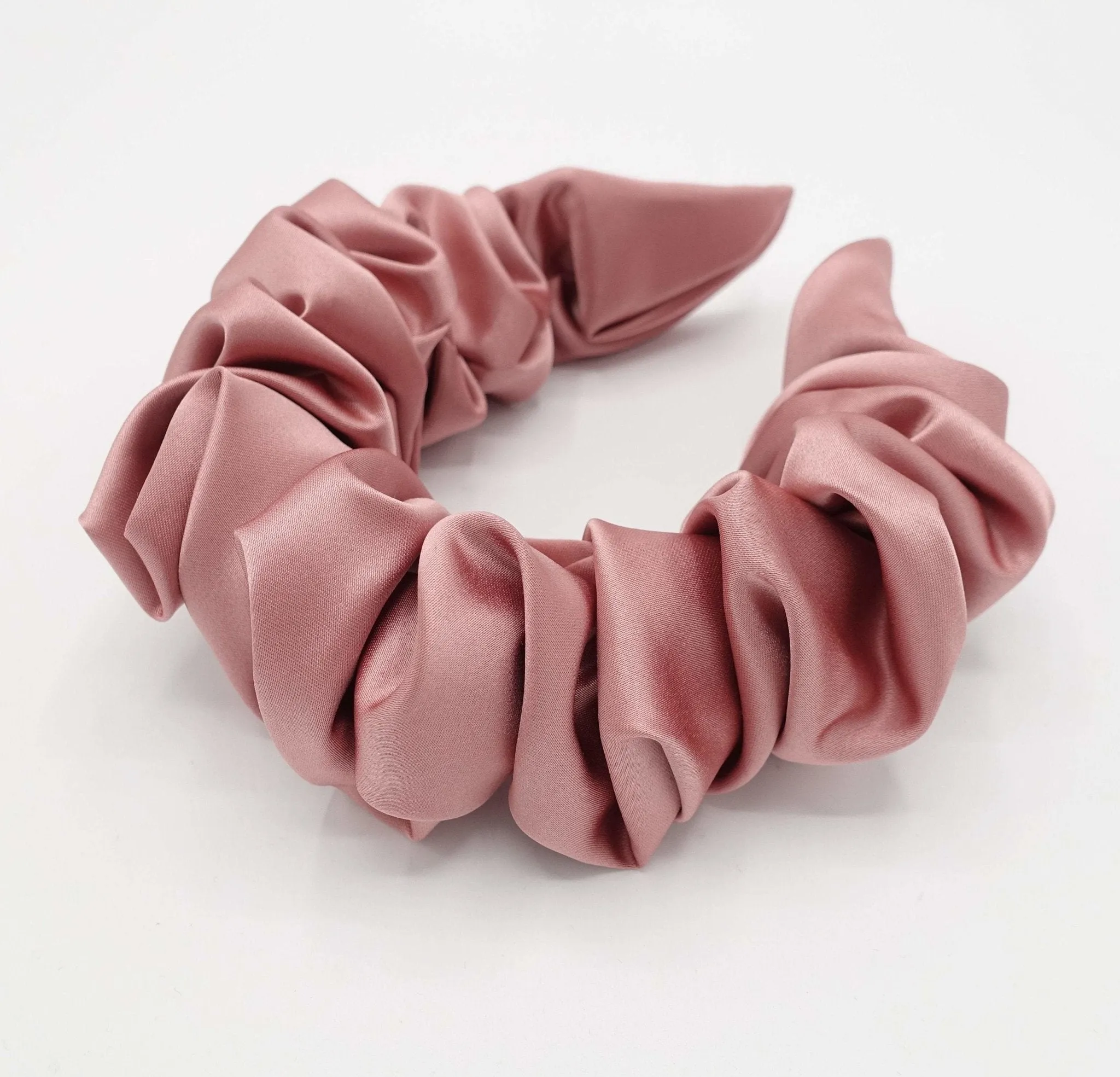 solid satin volume wave headband stylish hairband women hair accessories