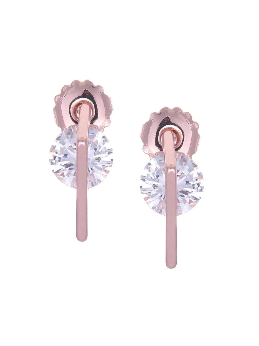 Solitaire Studs Rose Gold