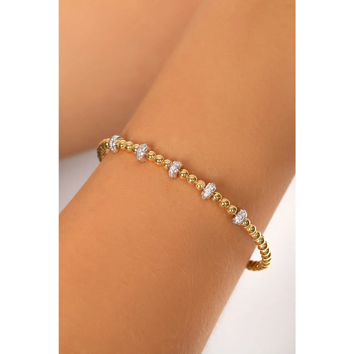 Spring Round Diamond Bangle