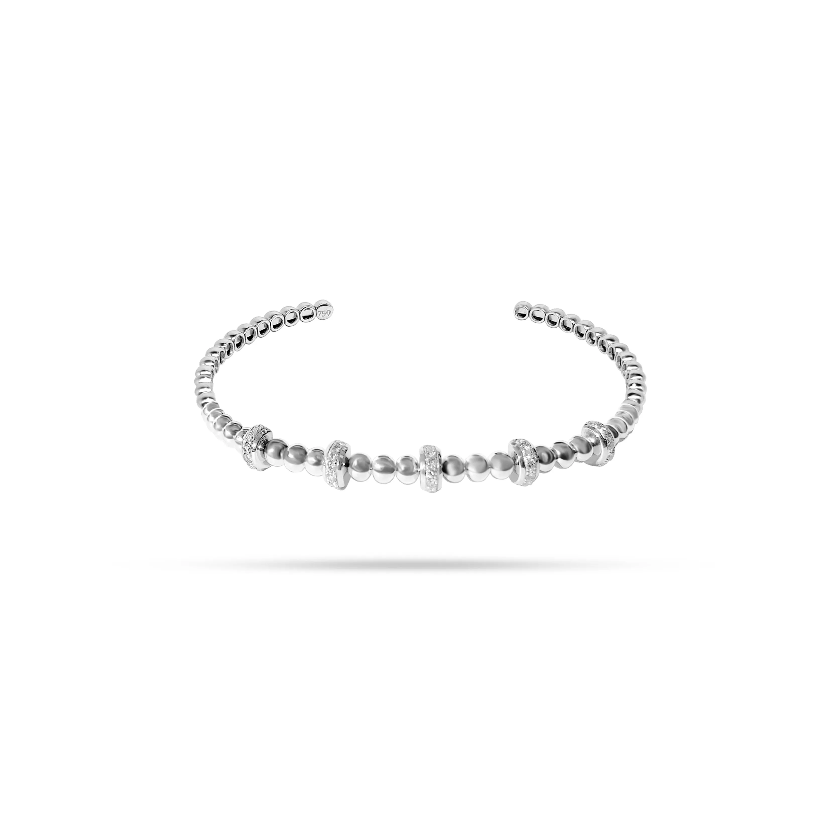 Spring Round Diamond Bangle