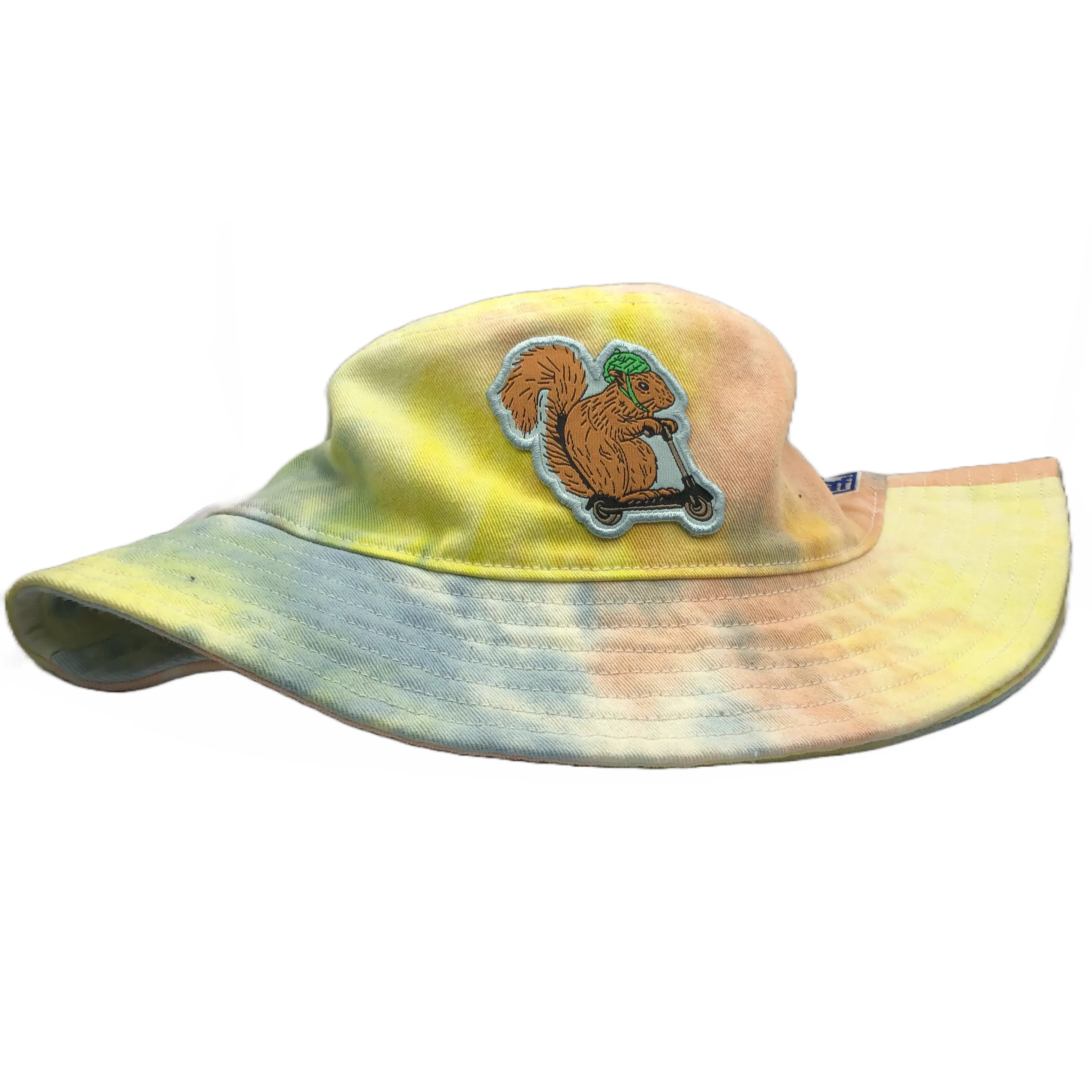 Squirrel on a Bird Bucket Hat - Tie Dye