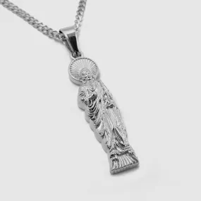 St. Jude Figurine Pendant (Silver)