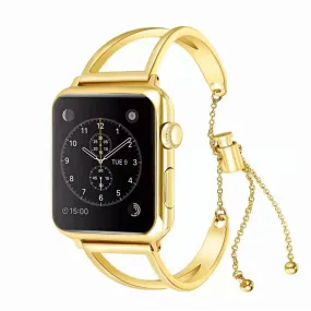 Stainless Steel Apple Watch Band Bracelet - Gold