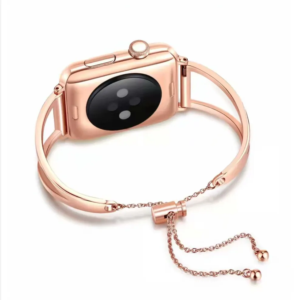 Stainless Steel Apple Watch Band Bracelet - Rose Gold