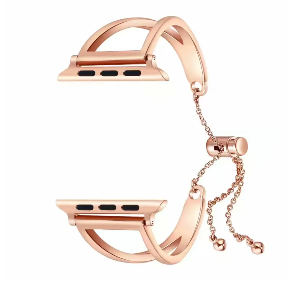 Stainless Steel Apple Watch Band Bracelet - Rose Gold