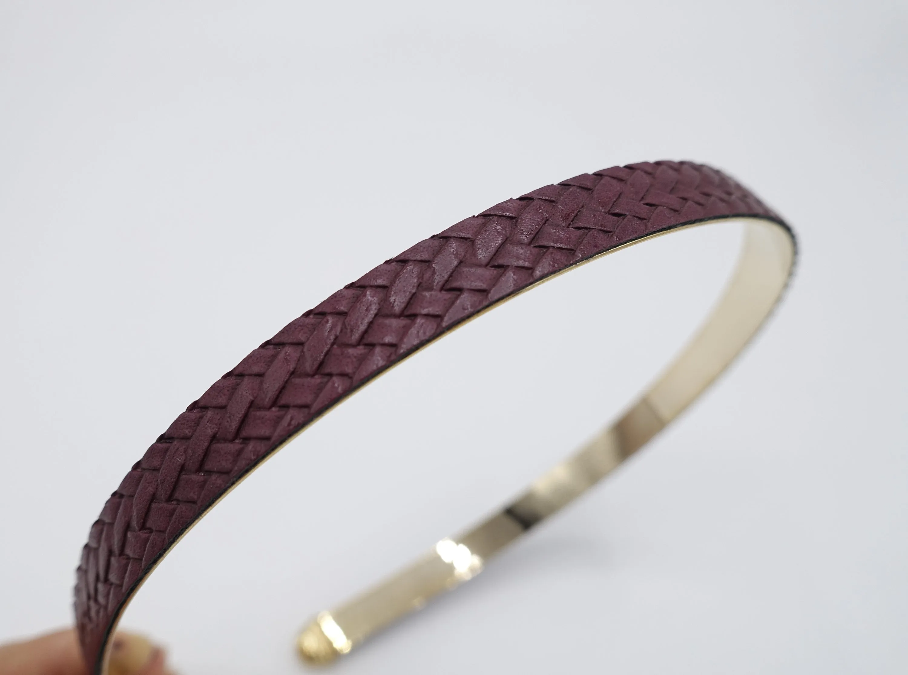 stamped headband, leather headband for women