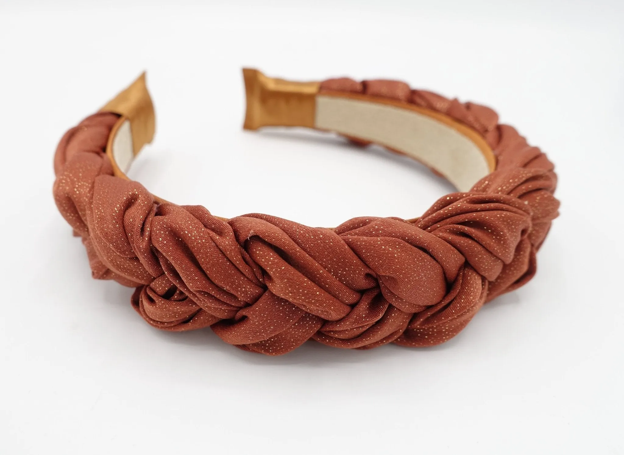 stardust braided headband metallic gold plaited headband