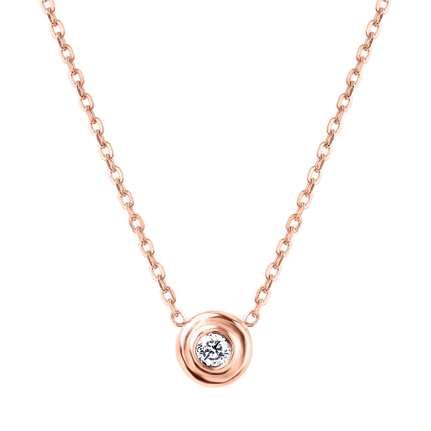 Step Bezel Solitaire Necklace