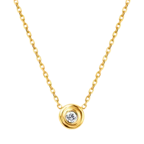 Step Bezel Solitaire Necklace