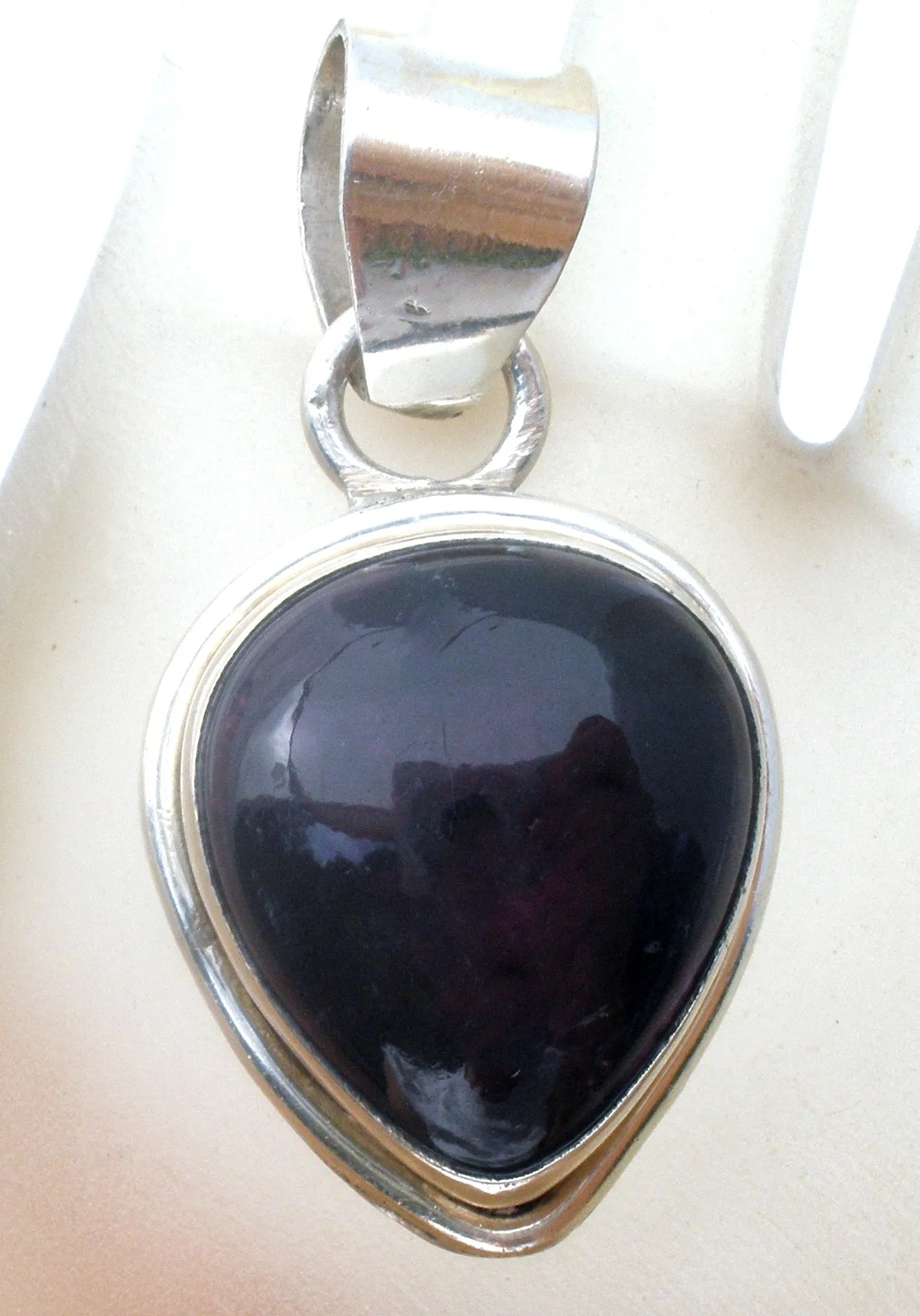 Sterling Silver Black Onyx Necklace Pendant