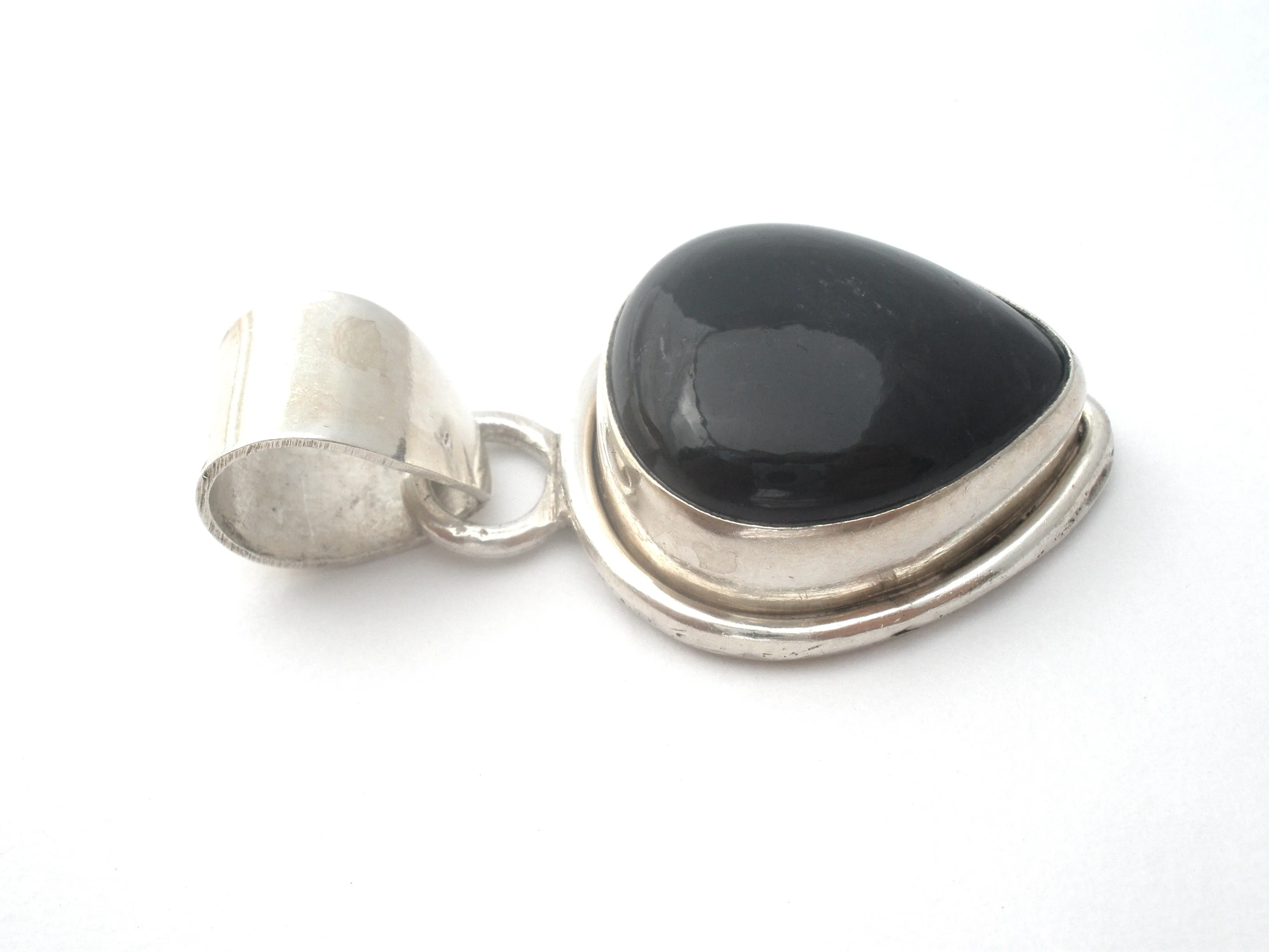 Sterling Silver Black Onyx Necklace Pendant