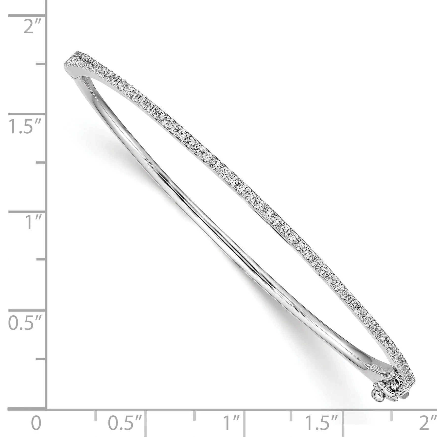 Sterling Silver CZ Bangle Bracelet