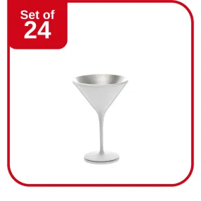 STOLZLE OLYMPIC COCKTAIL GLASS 240ml MATT WHITE/SILVER