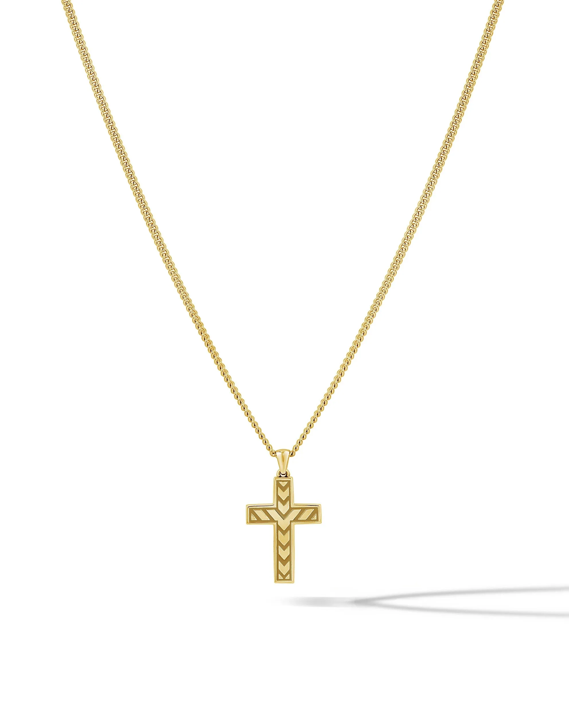 Stone Cross Curb Set - Gold