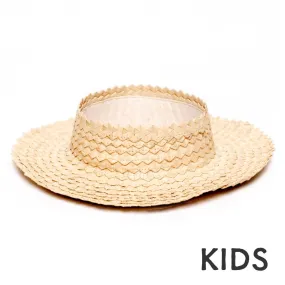 Straw Crownless Papale Sun Hat - Kids