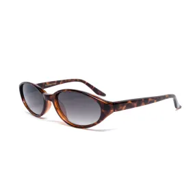 //Style 63// Vintage 1990s Chic Standard Oval Frame Sunglasses - Brown