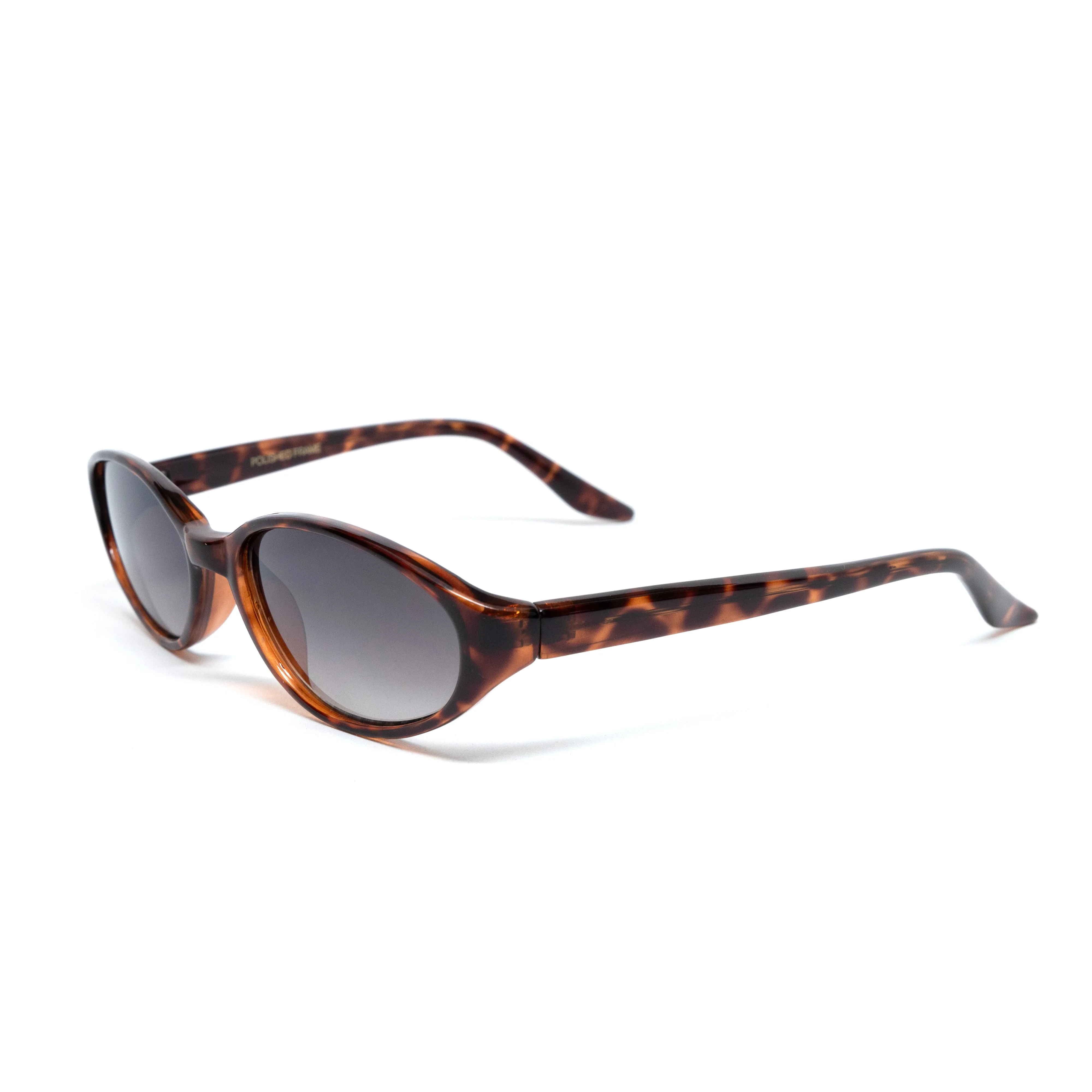 //Style 63// Vintage 1990s Chic Standard Oval Frame Sunglasses - Brown