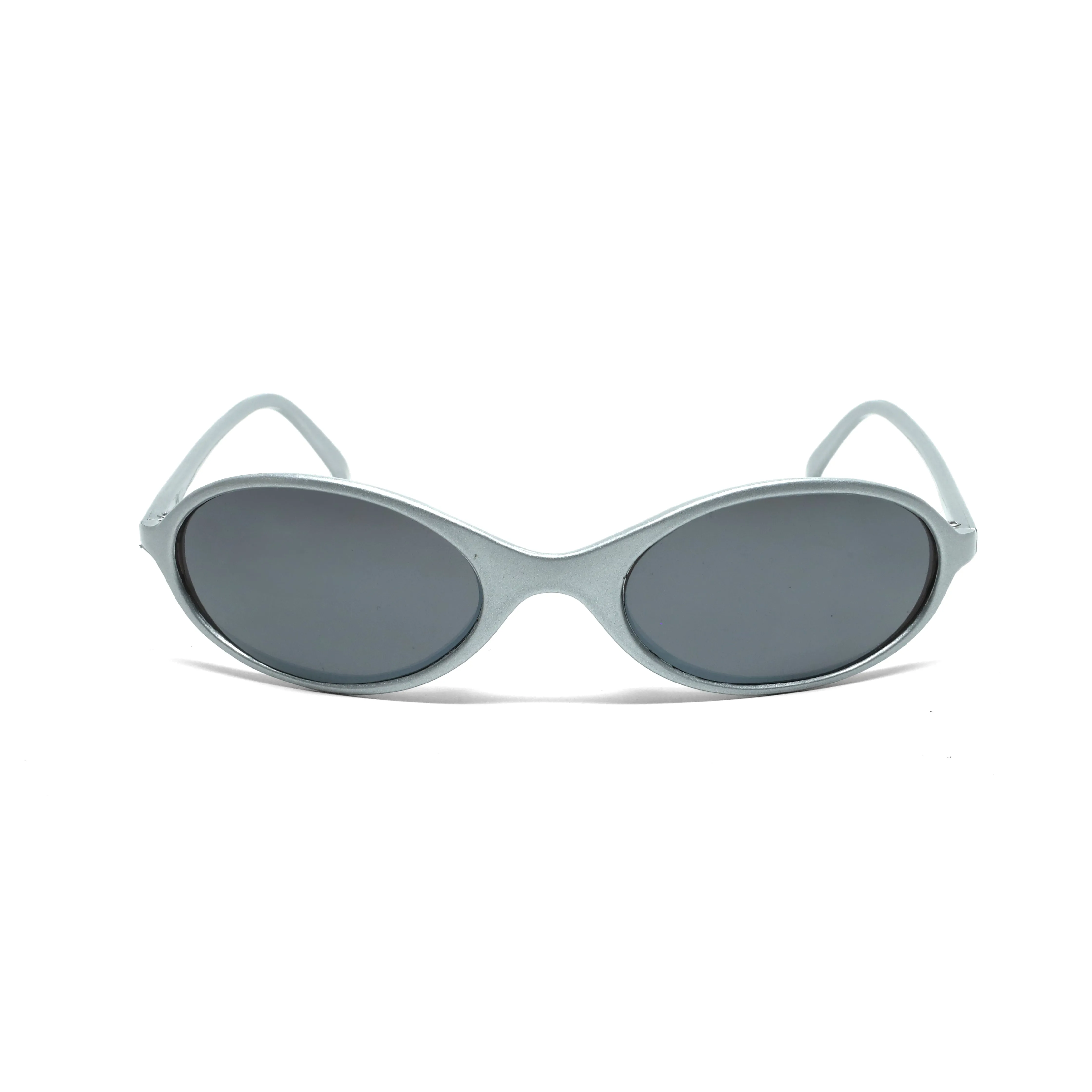 //Style X12// Slim Wraparound White Oval Sunglasses - White