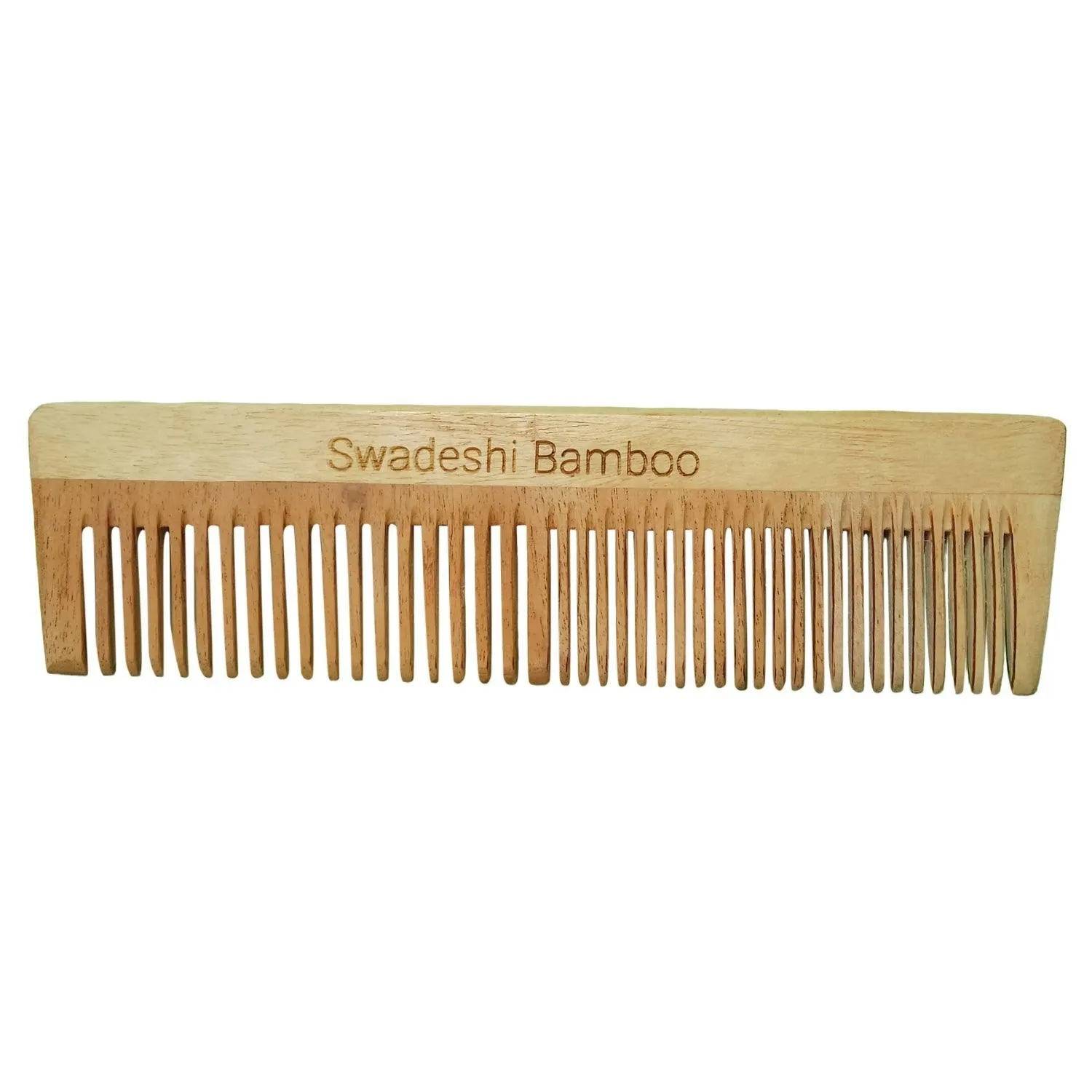 Swadeshi Bamboo Neem Wood Comb |  Hair Care | Hair Growth