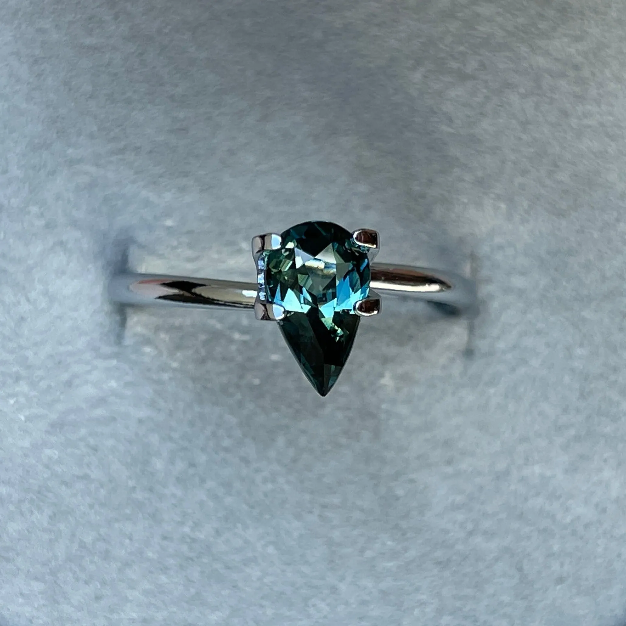 Teal Sapphire 1.10 Ct, Natural Teal Sapphire Ring, Teal Sapphire Engagement Ring, bespoke Ring, For Custom ring Loose gem