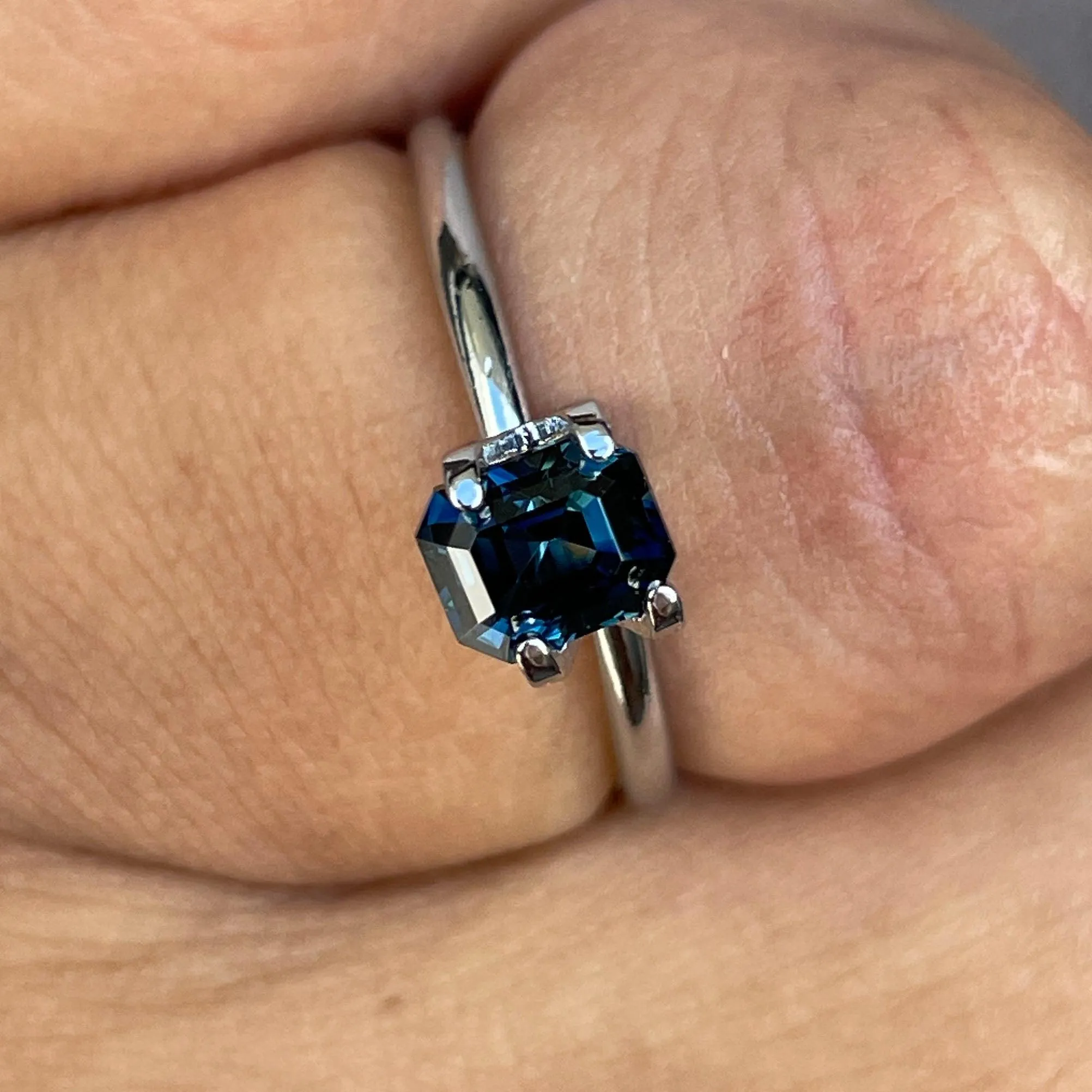 Teal Sapphire 1.13 Ct, Natural Teal Sapphire