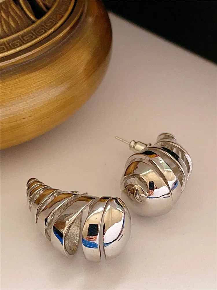 TEEK - Water Spiral Drop Earrings