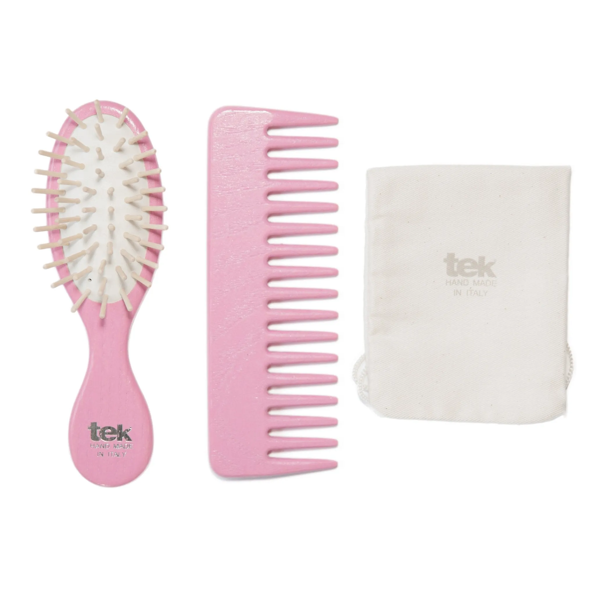 TEK Pink Travel Brush   Comb Set