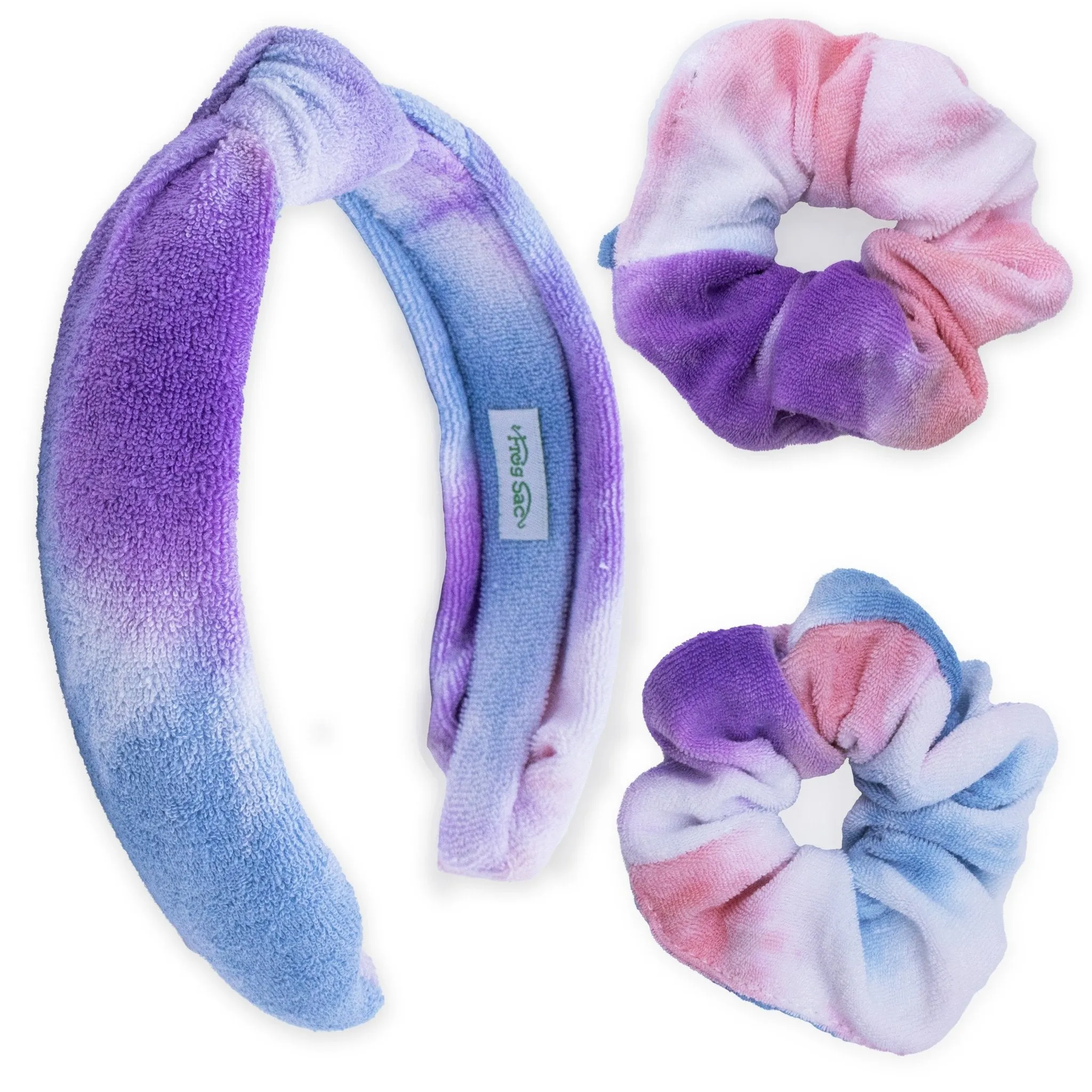 Terry Cloth Knot Spa Headband and Scrunchie Wristbands