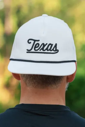 Texas Script Cap - White