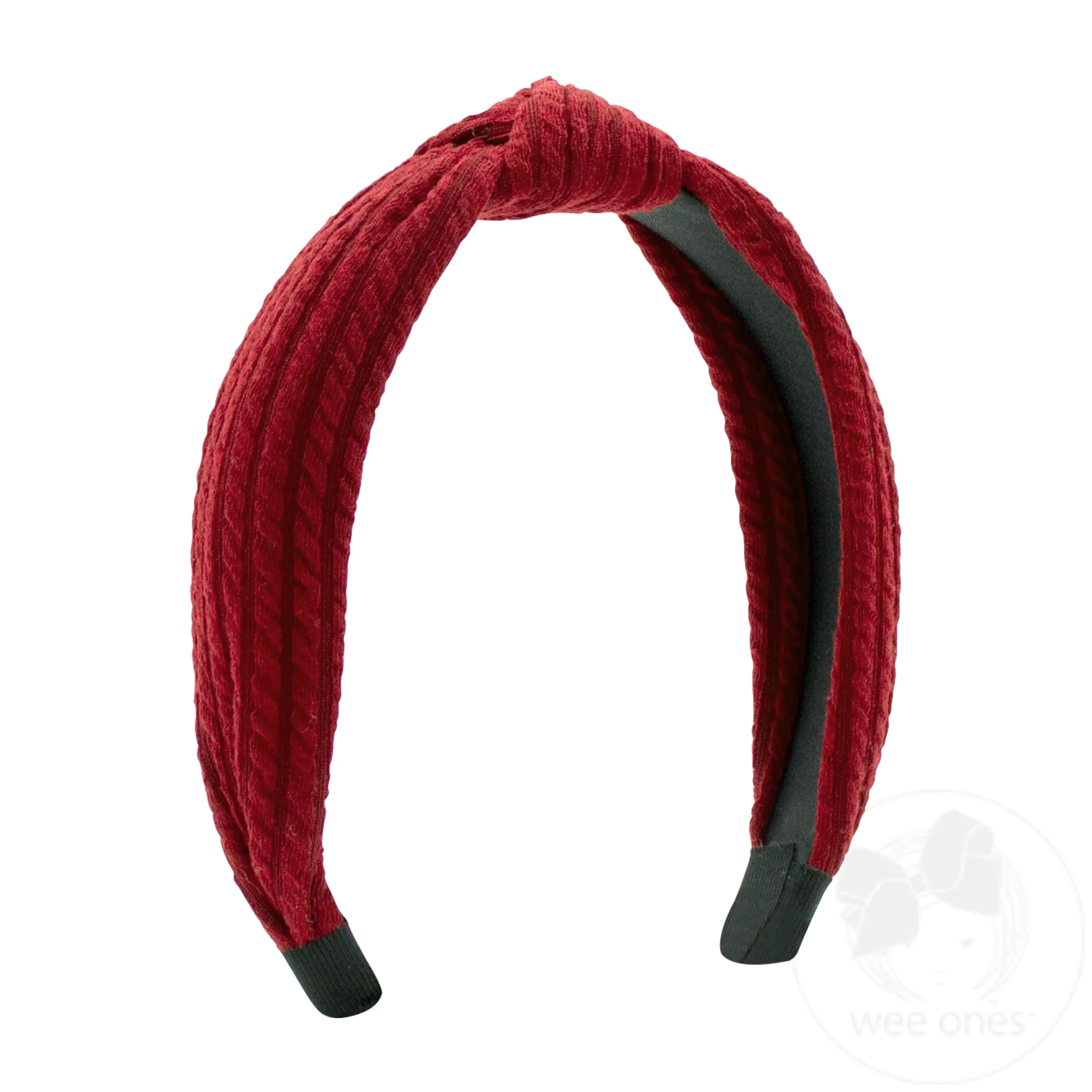 Textured Fabric Wrapped Headband with Knot