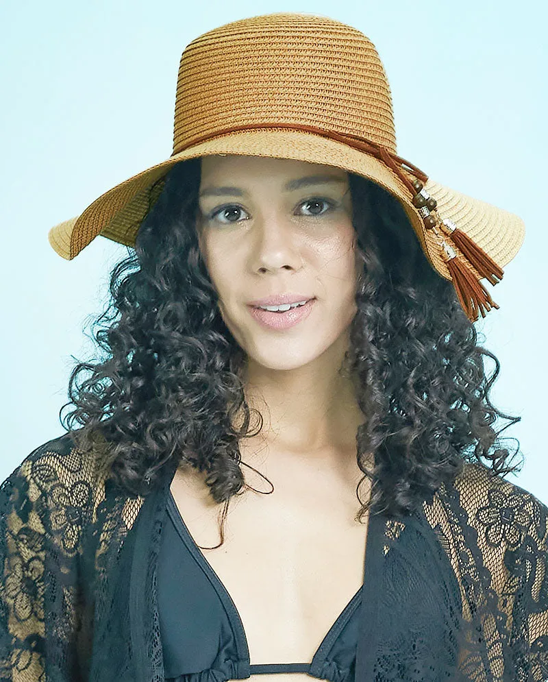 The Hat Depot - Wide Nature Straw Style Beach Sun Hat