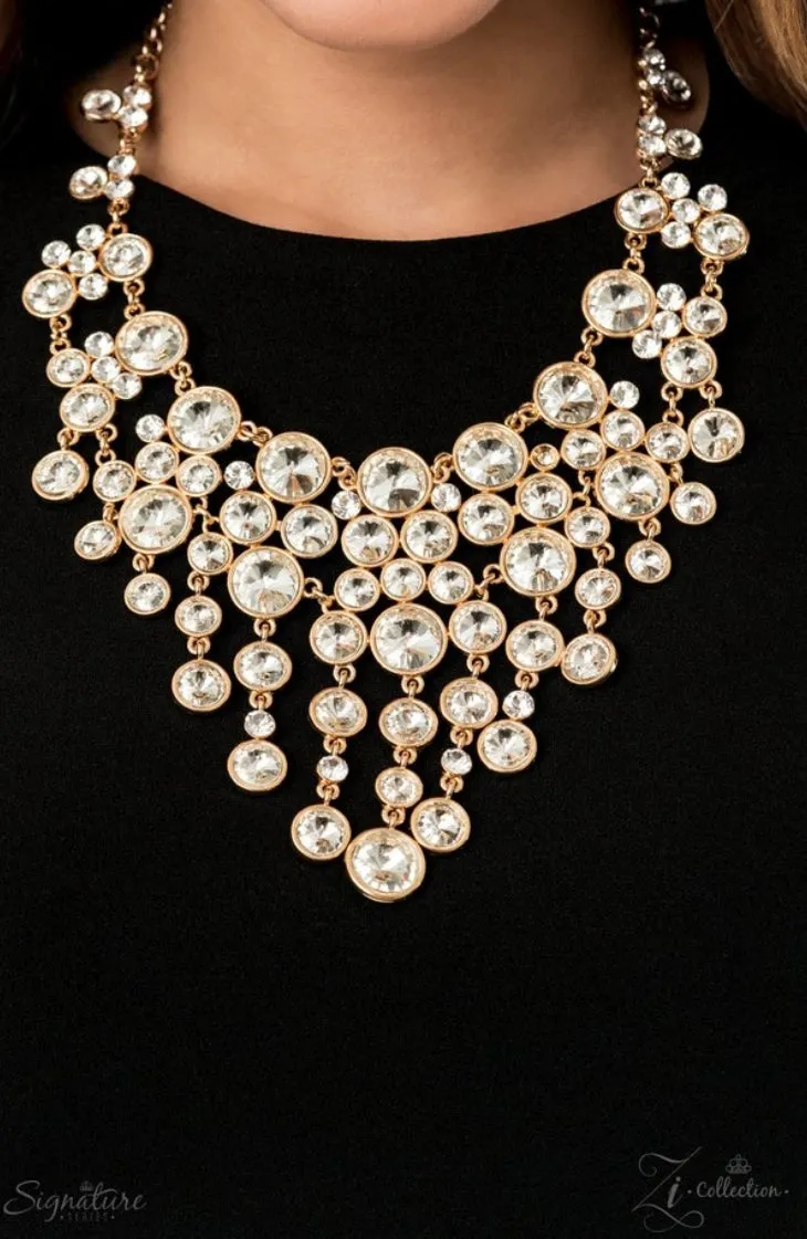 The Rosa 2020 - Paparazzi Accessories Zi Collection Necklace and Matching Earrings