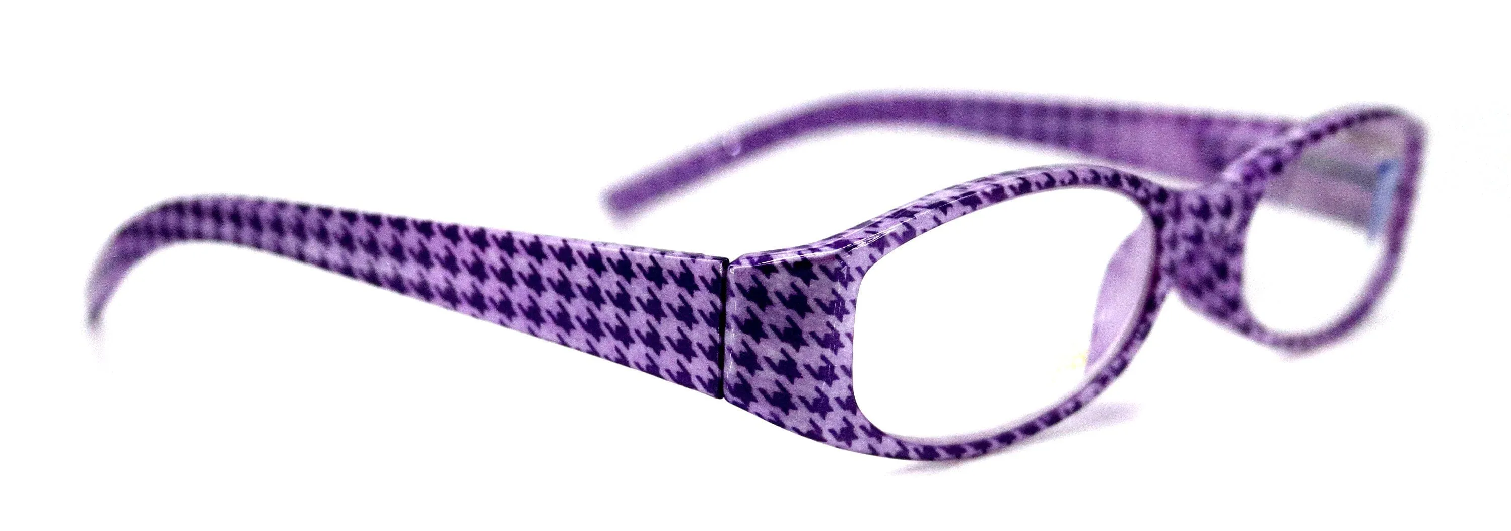 The Scottish, (Premium) Reading Glasses, High End Readers (Purple) Hound Tooth  1.25..  3 Magnifying Eyeglasses. Houndstooth NY Fifth Avenue