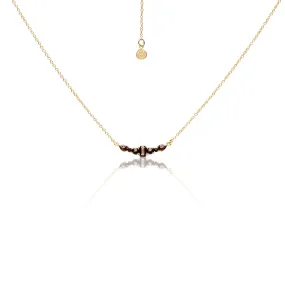 Theia Necklace | Smokey Quartz & Gold