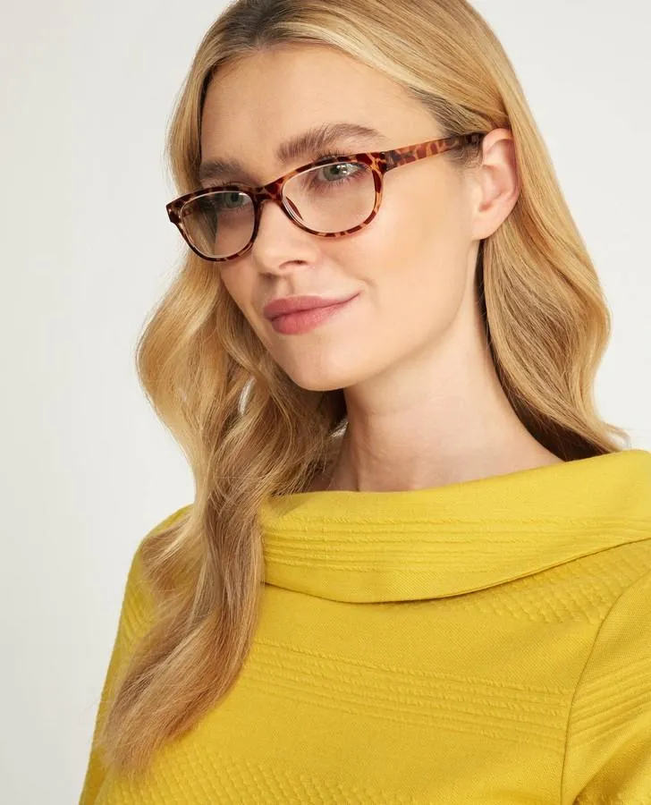 Thin Oval Tortoiseshell Reading Glasses