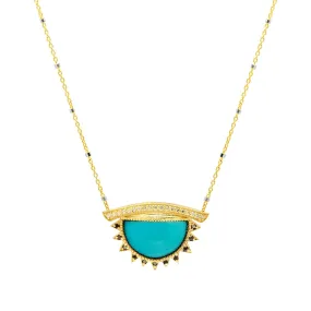 Third Eye Necklace   Turquoise