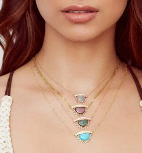 Third Eye Necklace   Turquoise