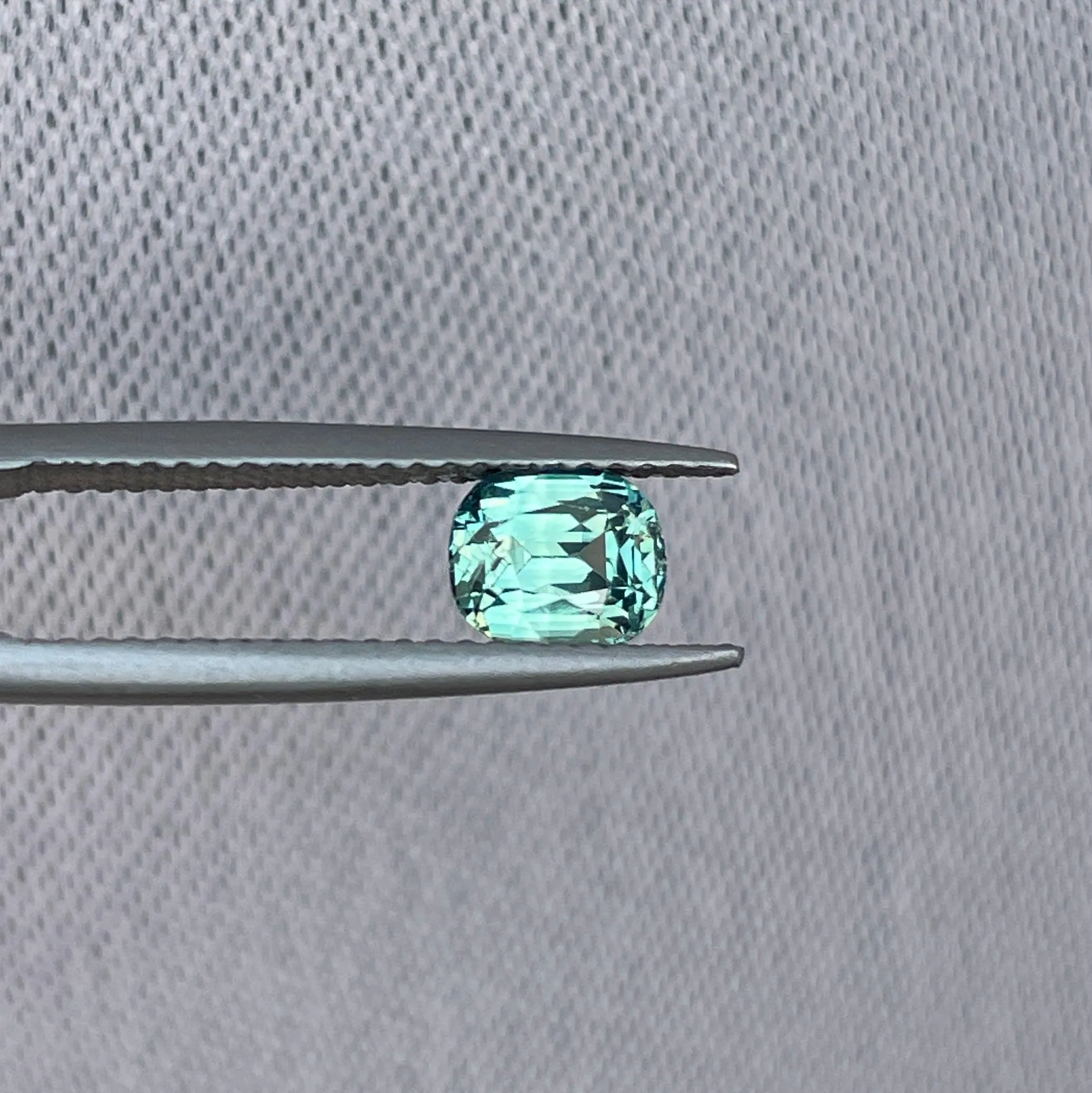 This 1.21 crt green Sapphire is well cut to bring out the best colour and lustre, and has a perfect colour blend.