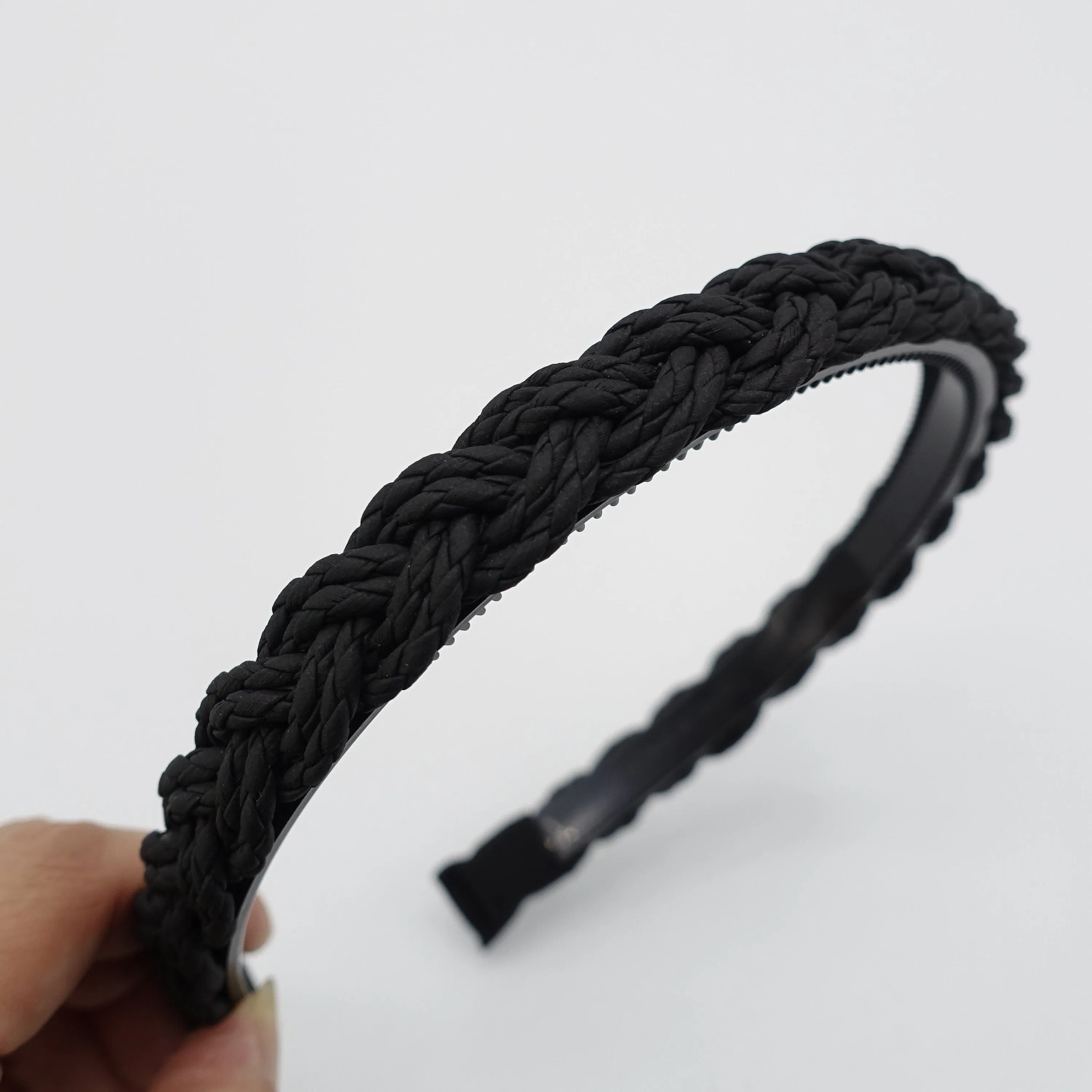 thread strand braided headband basic thin hairband women hair accessory