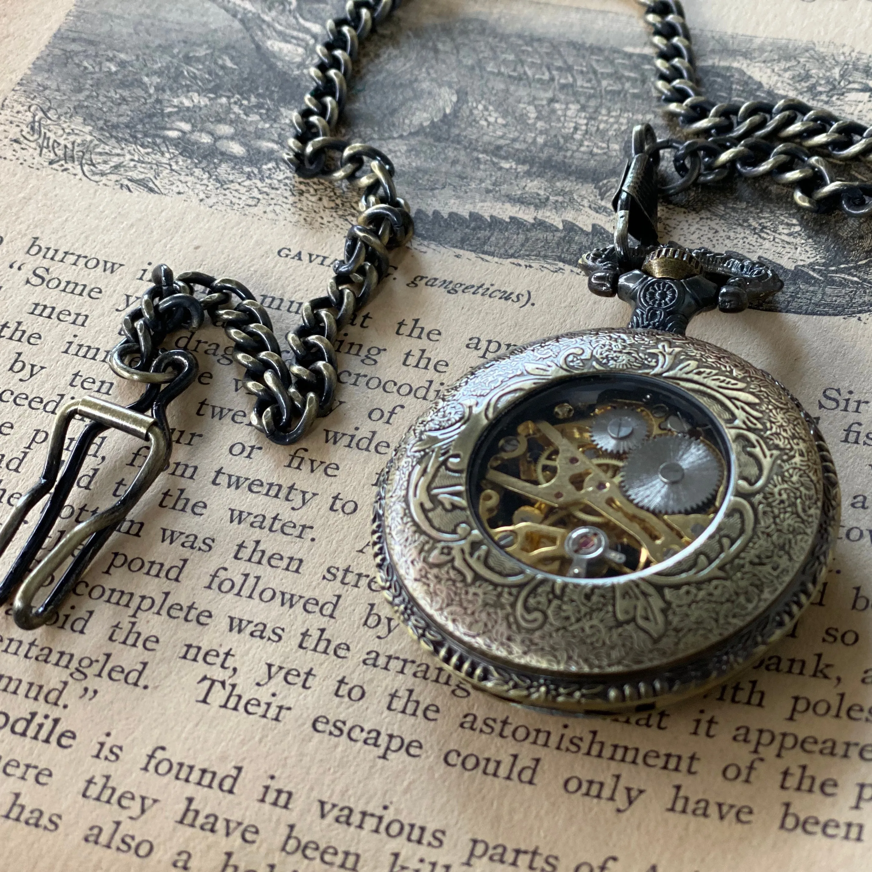 Time Lord Mechanical Pocket Watch - Pocket Chain or Necklace