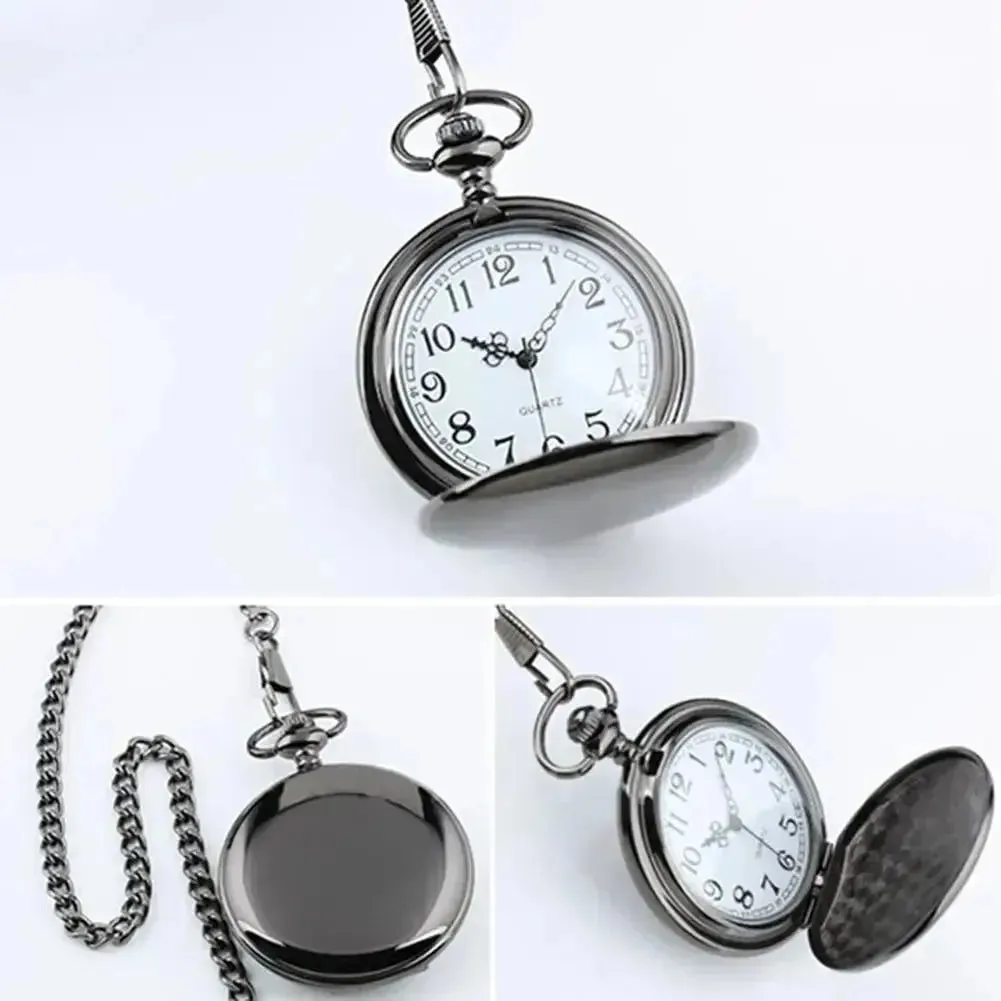 Timeless Steampunk Elegance: Vintage Quartz Pocket Watch for Men