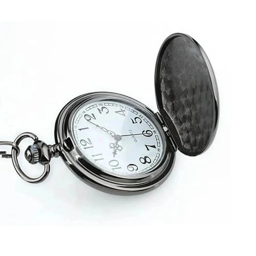 Timeless Steampunk Elegance: Vintage Quartz Pocket Watch for Men